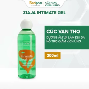 Dung dịch vệ sinh phụ nữ Intimate Ziaja Cúc Vạn Thọ dưỡng ẩm và sạch sâu, thơm mát dịu nhẹ 200ml