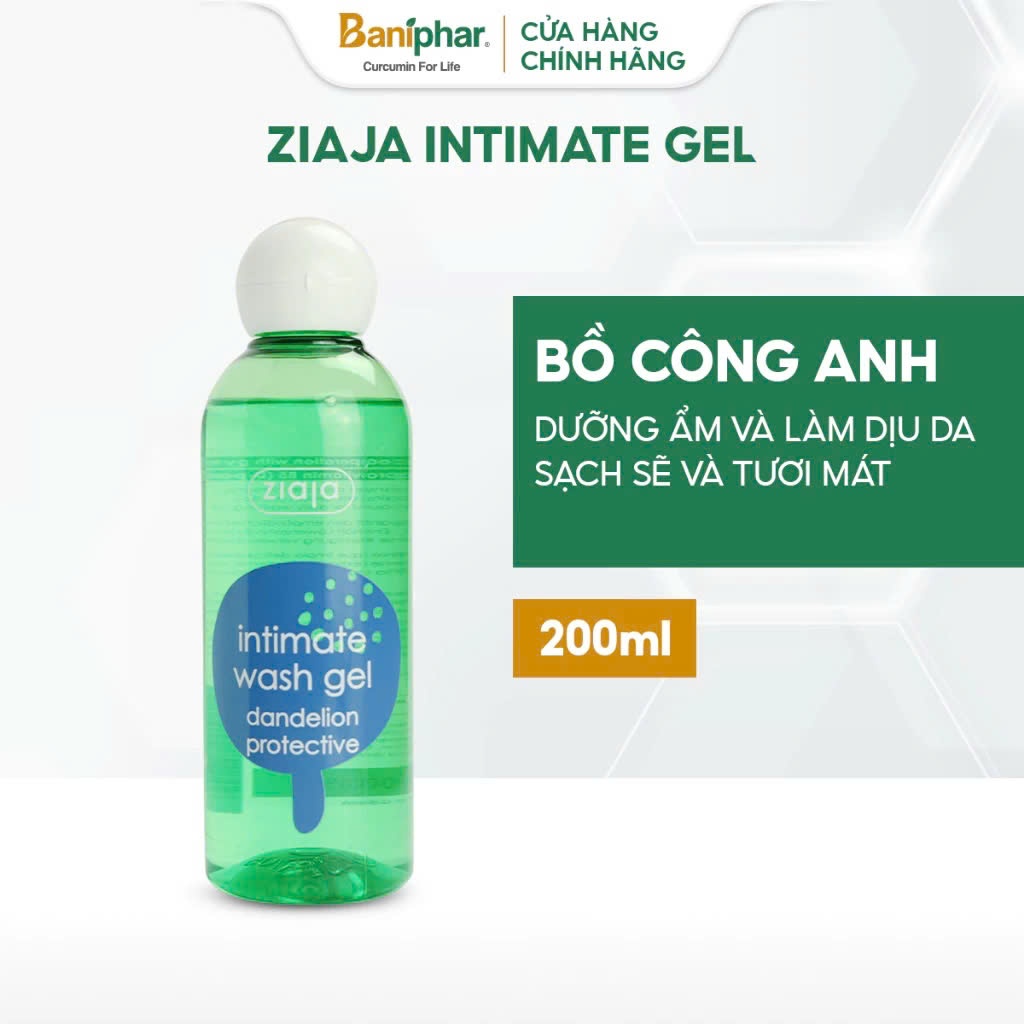 [VHL x Dược Bắc Ninh] Dung dịch vệ sinh phụ nữ Intimate Ziaja Bồ Công Anh sạch thơm dịu nhẹ dưỡng ẩm cân bằng pH 200ml