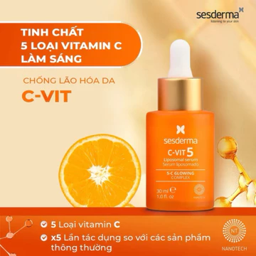[Chính Hãng] Serum Vitamin C Sesderma C-VIT 5, Tinh Chất 5 Loại Vitamin C Làm Sáng Da, Chống Lão Hoá, Dưỡng Ẩm