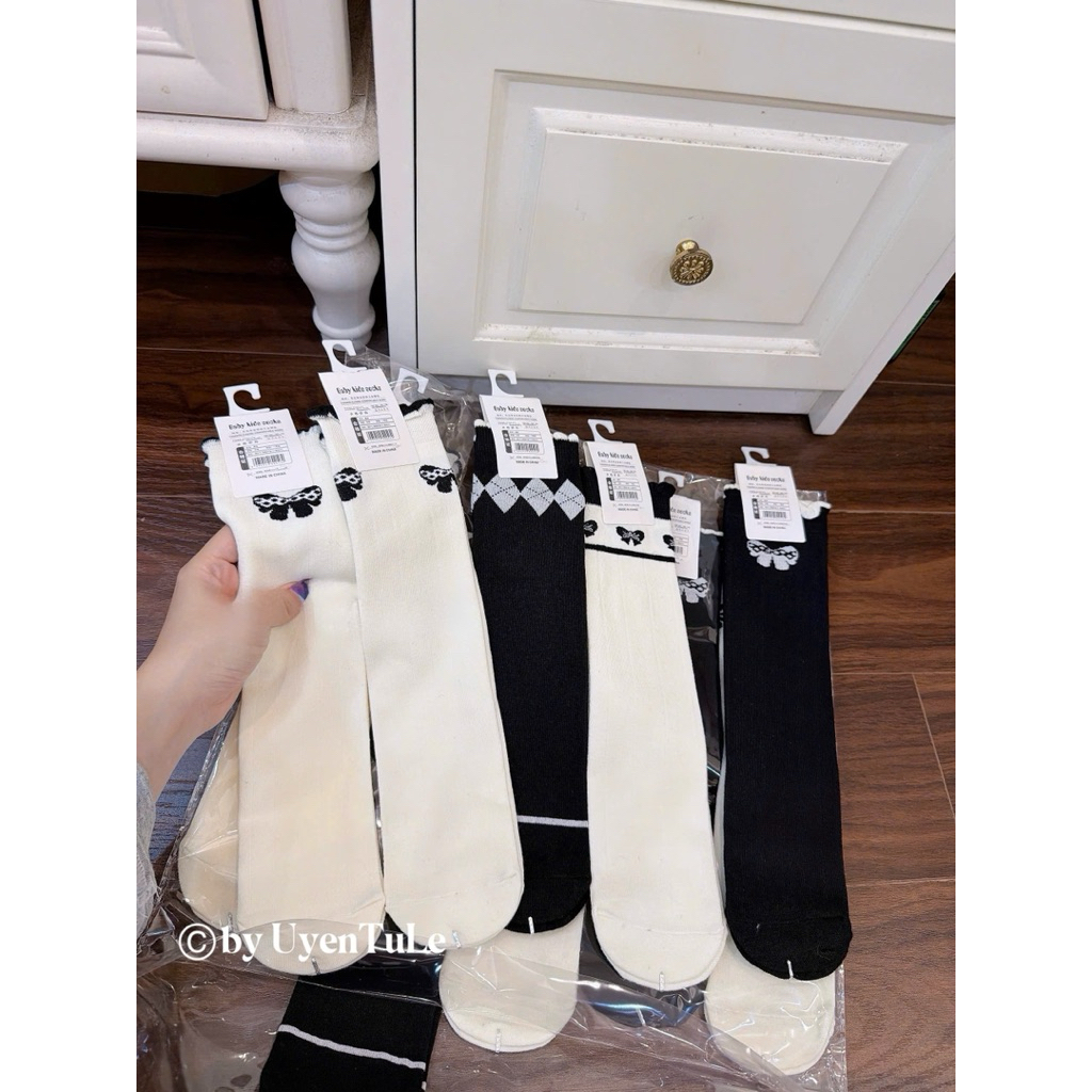 Set 5 đôi tất cao bé gái xinh