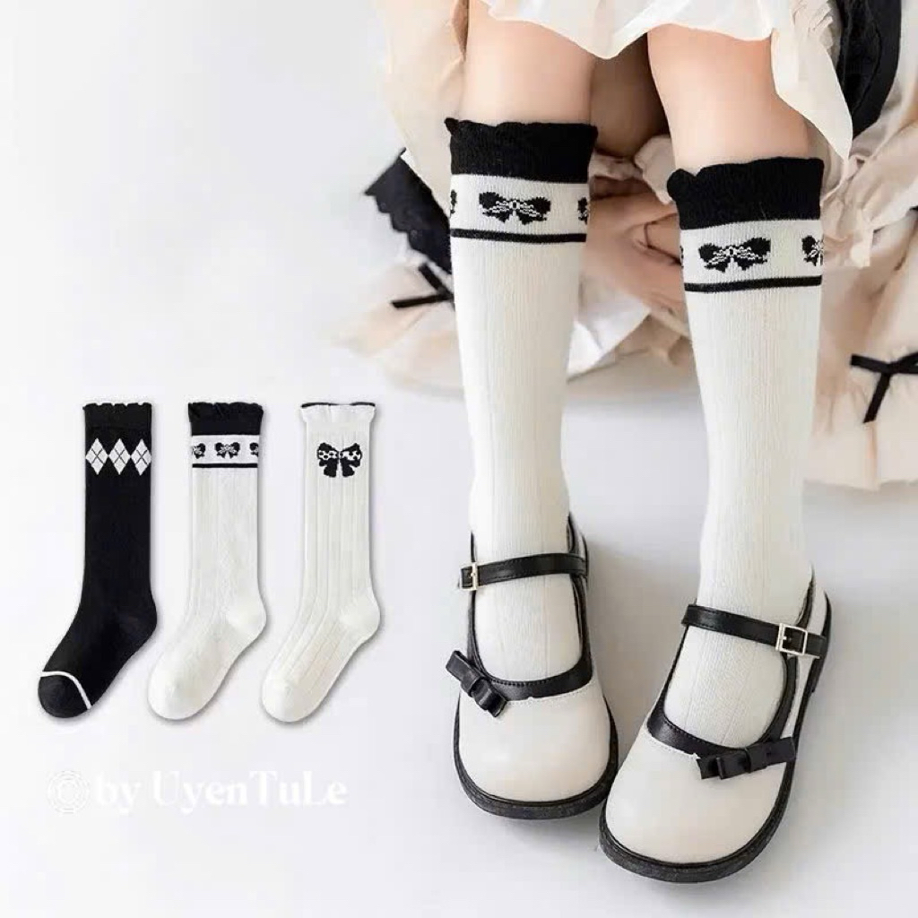 Set 5 đôi tất cao bé gái xinh