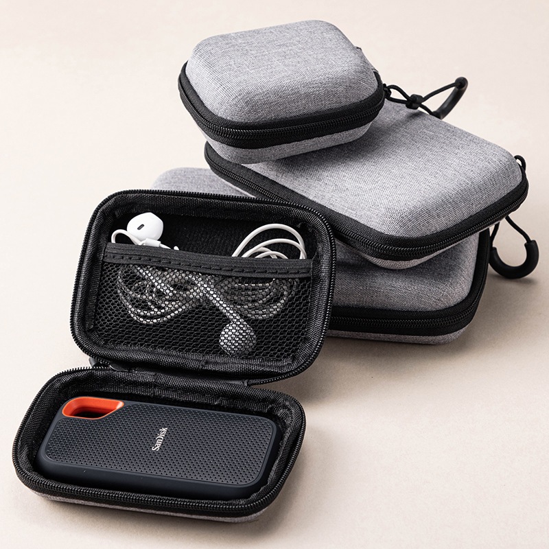 Túi Đựng Chuột Không Dây – Hộp Cứng EVA Đựng Tai Nghe Bluetooth, Sạc Dây Dữ Liệu Chống Sốc Tiện Dụng