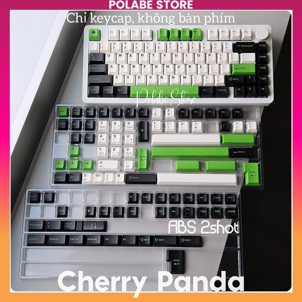 Keycap Green Panda Cherry Profile Keycap Daye Panda CMK bàn phím cơ Polabe Store | BigBuy360 - bigbuy360.vn