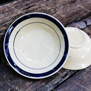 Tô Gốm Xưa Bắc Chỉ Xanh Nam Bộ Size 18cm - Tô Lỡ Chỉ Xanh - Gốm Lái Thiêu - Gốm Xưa Cho Người Hoài Niệm