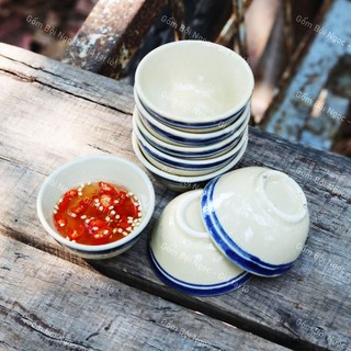 Chén Gốm Chỉ Xanh Nhỏ - Gốm Xưa - Hàng Đẹp Không Chấm Chân - Cho Người Hoài Niệm - Dùng Đựng Nước Chấm Hoặc Làm Bánh Bò