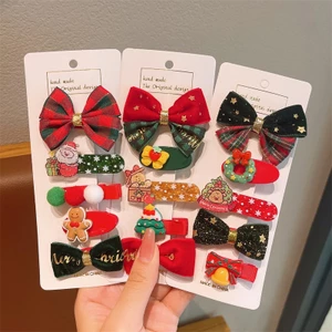 Bộ 5 Kẹp Tóc Giáng Sinh Noel Đẹp Nhiều Mẫu Dễ Thương Merry Christmas Cây Thông Nhiều Màu Sắc - PUPU HOUSE