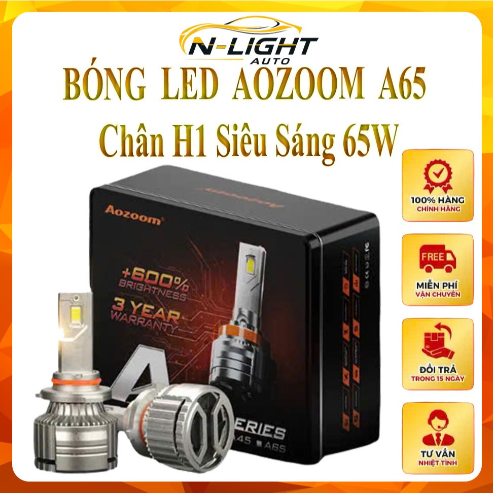 Bóng LED Aozoom A65 - Chân H1- 65W -Sáng Vượt Bậc - Tản Nhiệt Tối Ưu ...
