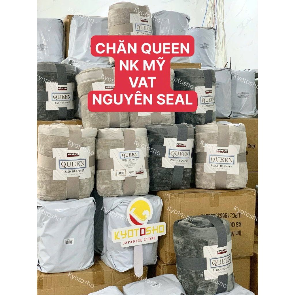 Chăn lông cừu Kirkland Mỹ Queen – Nhập khẩu Costco, có VAT & bill, tờ khai hải quan, chính hãng