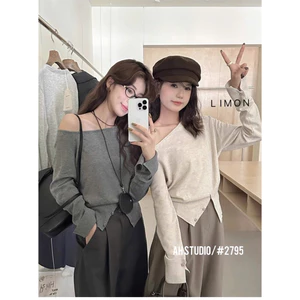 Thanhhuyenclothings2 - Áo thun nữ dài tay lệch vai tôn dáng