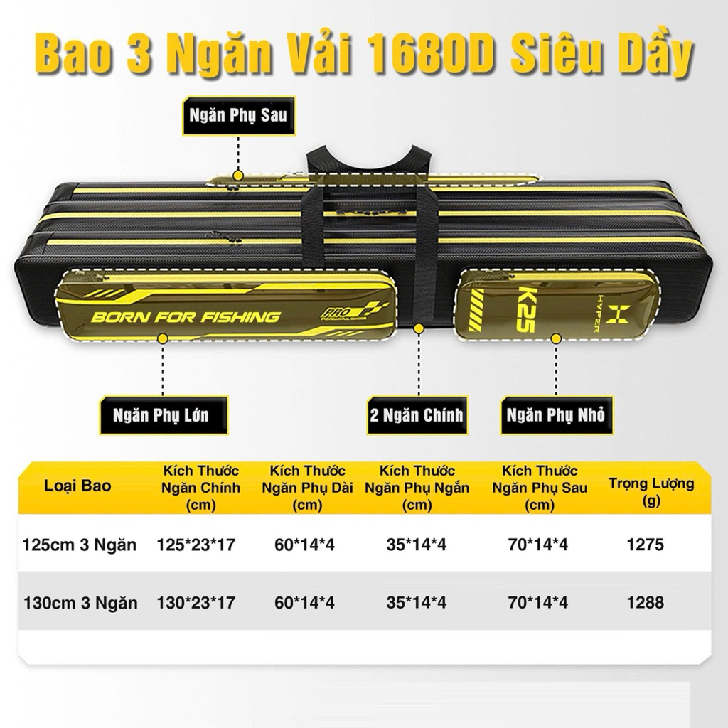 Túi Đựng Cần , Bao Đựng Cần Câu K25 Hàng Cao Cấp