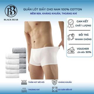 Combo 10 quần lót đùi giấy nam chất liệu cotton sịp đùi nam sử dụng 1 lần dùng cho đi du lịch công tác những ngày nồm ẩm
