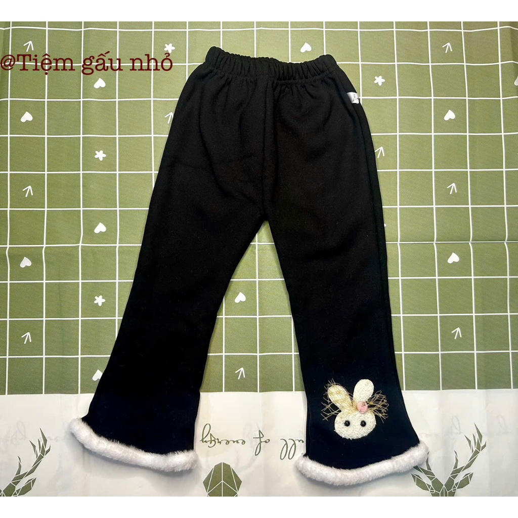 Quần Len Hình Thỏ Cạp Chun Cho Bé Gái Từ 10-24KG