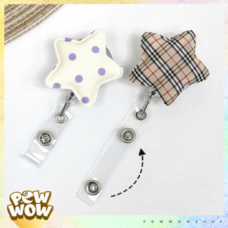 Lõi Tơrua Kéo Rút Phong Cách Hoạ Tiết Vải Ngôi Sao Star Sử Dụng Gắn Bao Thẻ / Móc Khoá Đáng Yêu Cute Họa Tiết Caro