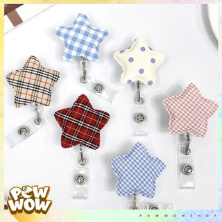 Lõi Tơrua Kéo Rút Phong Cách Hoạ Tiết Vải Ngôi Sao Star Sử Dụng Gắn Bao Thẻ / Móc Khoá Đáng Yêu Cute Họa Tiết Caro