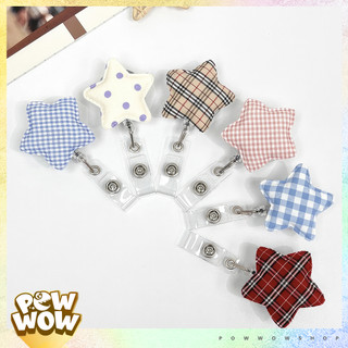 Lõi Tơrua Kéo Rút Phong Cách Hoạ Tiết Vải Ngôi Sao Star Sử Dụng Gắn Bao Thẻ / Móc Khoá Đáng Yêu Cute Họa Tiết Caro