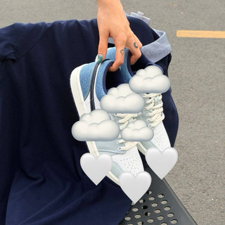 Giày thể thao thời trang bigsize nam nữ cổ thấp màu denim bò đế bằng êm nhẹ,sneaker bóng rổ cao cấp hottrend