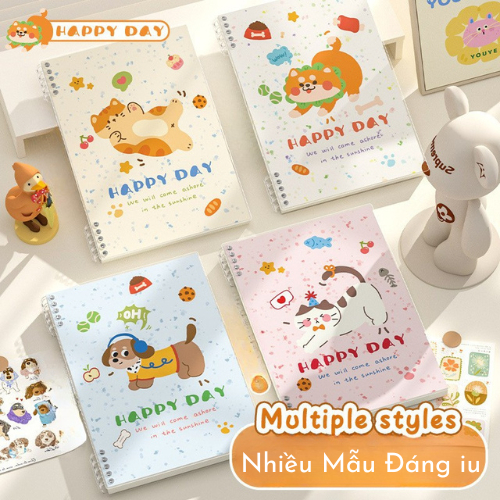 Vở Còng, Sổ Còng B5 A5 Chữ Lets Go MESO - Sổ Còng Tháo Được Giấy, Không Đau Tay, Sổ Klong Thiết Kế Khuyết Còng