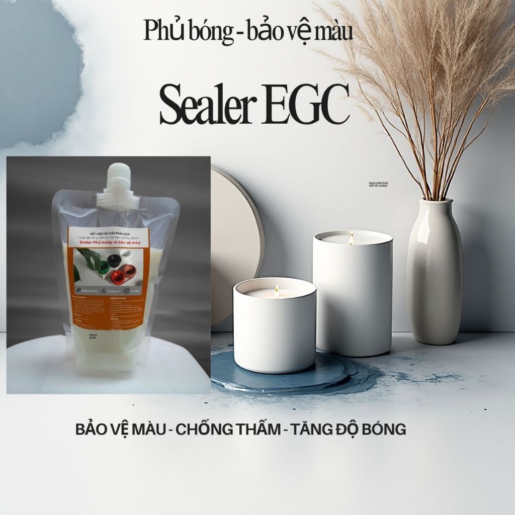 1kg _Sealer HG – Lớp phủ bóng cao cấp gốc nước cho sản phẩm decor, hũ nến, khay trang trí xi măng & bê tông trang trí