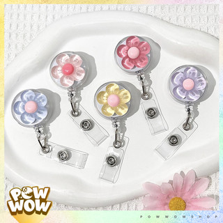 Lõi Tơrua Kéo Rút Phong Cách Hoạ Tiết Hình Hoa Flower Thạch 5 Cánh Pastel Sử Dụng Gắn Bao Thẻ / Móc Khoá Đáng Yêu Cute
