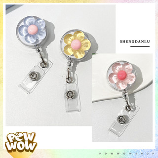Lõi Tơrua Kéo Rút Phong Cách Hoạ Tiết Hình Hoa Flower Thạch 5 Cánh Pastel Sử Dụng Gắn Bao Thẻ / Móc Khoá Đáng Yêu Cute