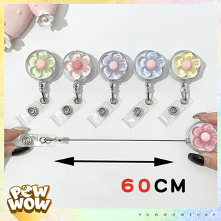 Lõi Tơrua Kéo Rút Phong Cách Hoạ Tiết Hình Hoa Flower Thạch 5 Cánh Pastel Sử Dụng Gắn Bao Thẻ / Móc Khoá Đáng Yêu Cute