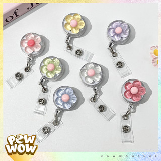 Lõi Tơrua Kéo Rút Phong Cách Hoạ Tiết Hình Hoa Flower Thạch 5 Cánh Pastel Sử Dụng Gắn Bao Thẻ / Móc Khoá Đáng Yêu Cute