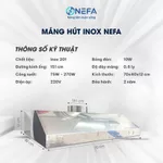 [Chính hãng] Combo máng hút khói inox NEFA kèm quạt thông gió hút mùi, hút khói bếp mạnh, lắp đặt dễ, tiết kiệm điện — ảnh 8