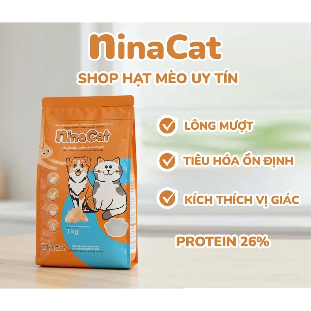 Bao bì hạt Nina Cat dinh dưỡng toàn diện
