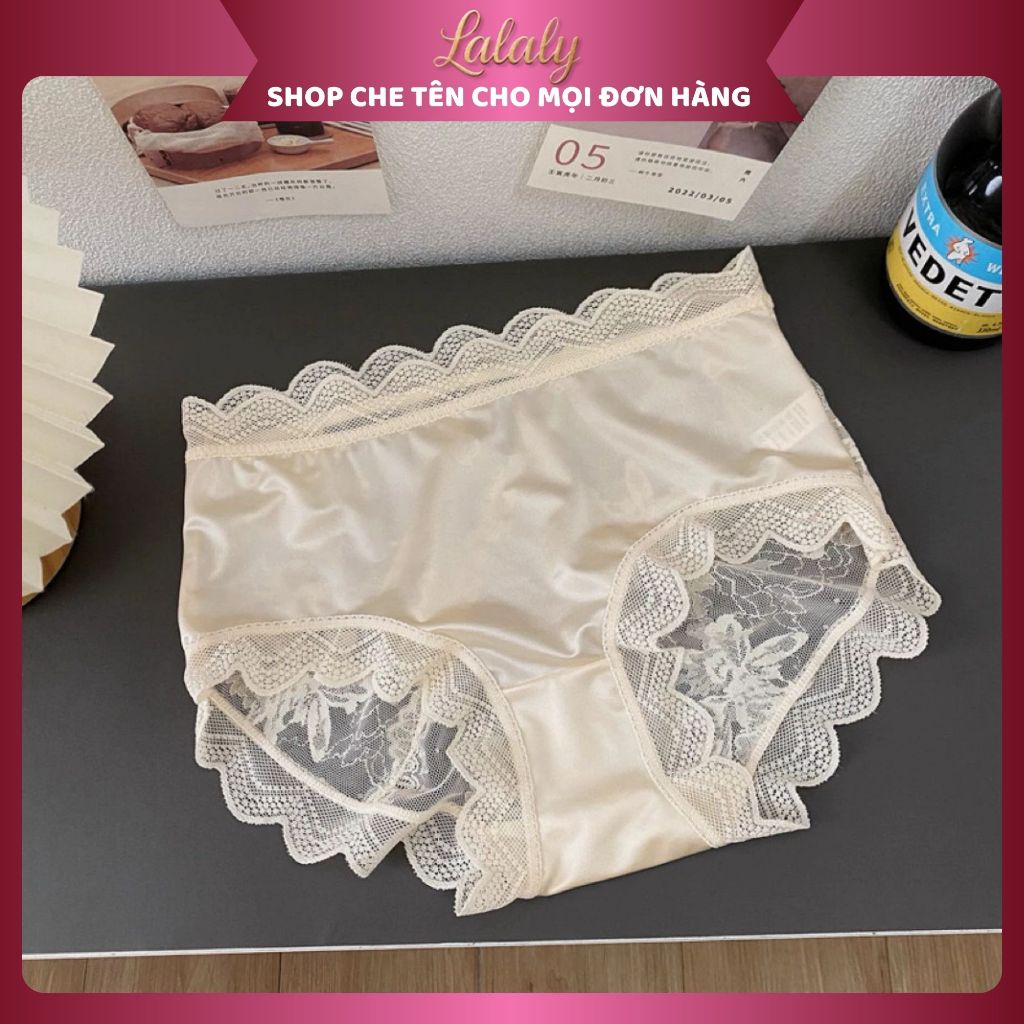 Quần lụa mix ren mềm mịn, tinh tế ngọt ngào Lalaly L18 – quần lót mềm mịn, tinh tế, ngọt ngào