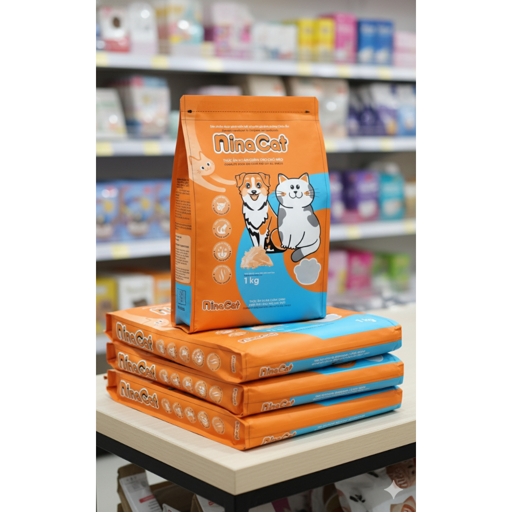 GIÁ HỦY DIỆT hạt mèo ninacat mix ruốc 1 kg - 3 kg