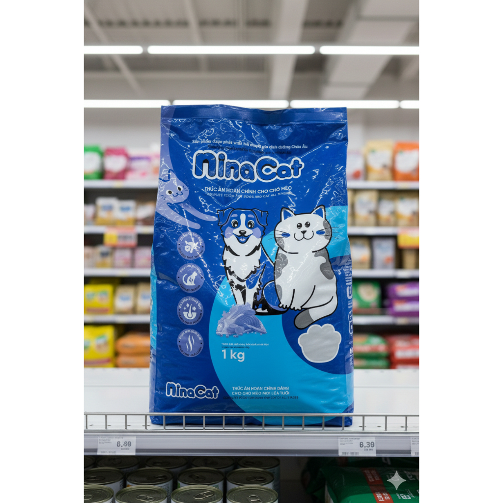 GIÁ HỦY DIỆT-"Hạt dinh dưỡng chất lượng cao cho mèo Nina Cat ( túi xanh)  SHOPEE TRỢ GIÁ