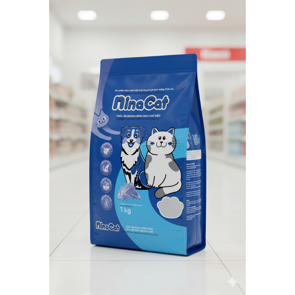 GIÁ HỦY DIỆT-"Hạt dinh dưỡng chất lượng cao cho mèo Nina Cat ( túi xanh)  SHOPEE TRỢ GIÁ