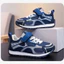 Giày Thể Thao Bé Trai Cao Cấp – Giày Sneaker Trẻ Em Quai Dán Màu Xanh Navy Phong Cách Hàn Quốc (Size 26-37)