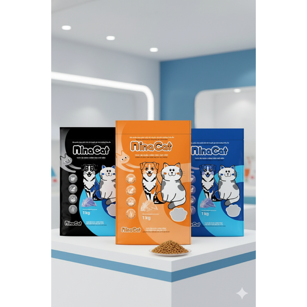 GIÁ HỦY DIỆT-1 kg Hạt Cho Chó Mèo Giá Rẻ, hạt nina mix ruốc