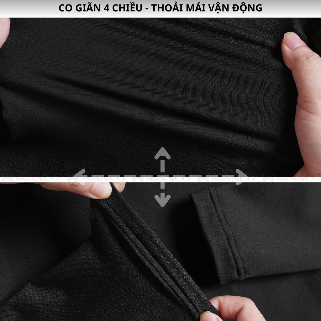 Áo giữ nhiệt nam cổ cao 3 phân lót nỉ dài tay , áo thun thu đông dài tay vải co dãn 4 chiều mặc siêu ấm mới nhất  2025.