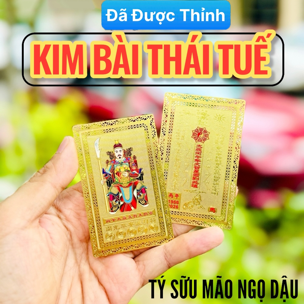[ĐÃ KHAI QUANG RỒI] KIM BÀI THÁI TUẾ 2026 CHO 5 TUỔI: TÝ - SỬU - MÃO - NGỌ - DẬU [bằng kim loại]