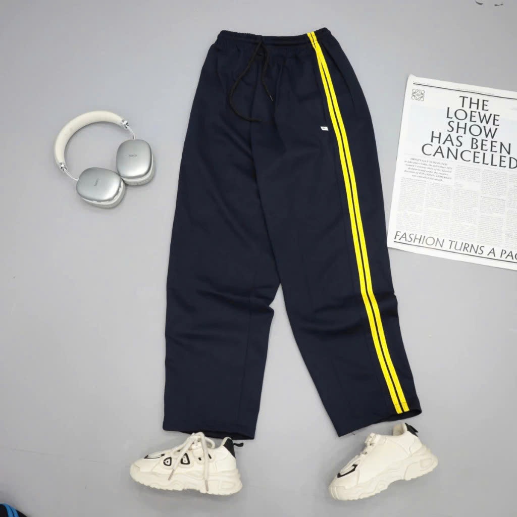 Quần Baggy 2 viền 3 viền, Quần thể thao thể dục 2 viền 3 viền kẻ sọc TÍM THAN cho nam và nữ Hàn Quốc