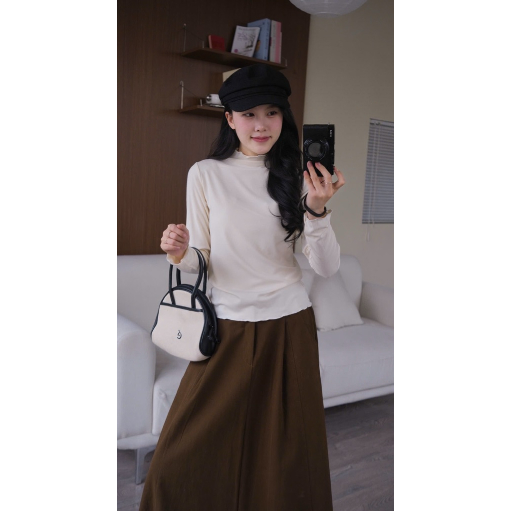 Áo thun dài tay giữ nhiệt cổ leo 3 phân the.sweaterweather TSW (ảnh thật)
