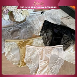 Combo 4 quần lót ren lụa cao cấp Lalaly CBL11 mềm mịn, sang trọng, tôn dáng quyến rũ, chất lụa mượt