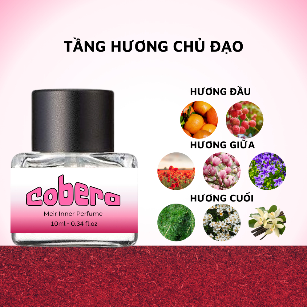Nước hoa  vùng cá nhân Cobera Inner Perfume bản Meir hương thơm dịu dàng nhẹ nhàng dung tích 10ml
