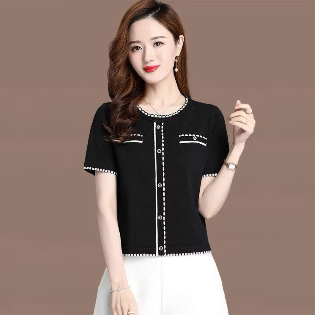 Áo len mongtoghi QC,áo len dệt kim nữ hàng thanh lý mới hoạ tiết trẻ trung size 45-57kg.