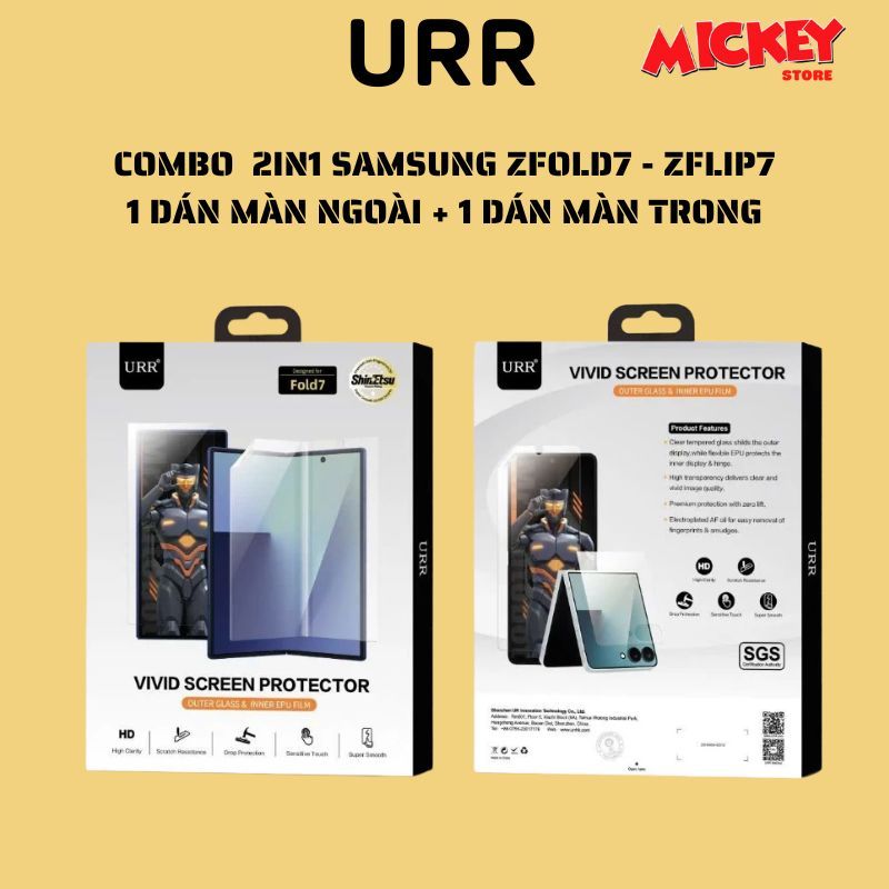 Bộ dán Autobot 2in1 cho Samsung Z Fold 7/ Z Flip 7 Kính cường lực ngoài+Dán dẻo Mặt trong bảo vệ máy