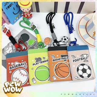 Bao Đựng Thẻ Nhân Viên Da Pu Phong Cách Hoạ Tiết Thể Thao Sports Năng Động (Chủ Đề Bóng Đá, Bóng Rổ, Tennis)