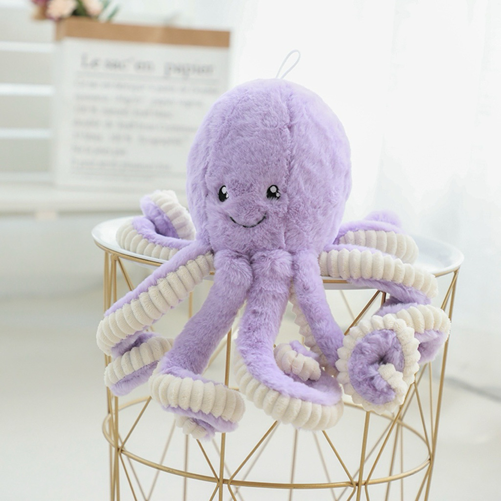 Gấu Thú Bông Động Vật Biển Bạch Tuộc Màu Pastel Hồng Octopus Quà Tặng Độc Đáo Lông Xù Siêu Mềm Mịn Siêu Dễ Thương