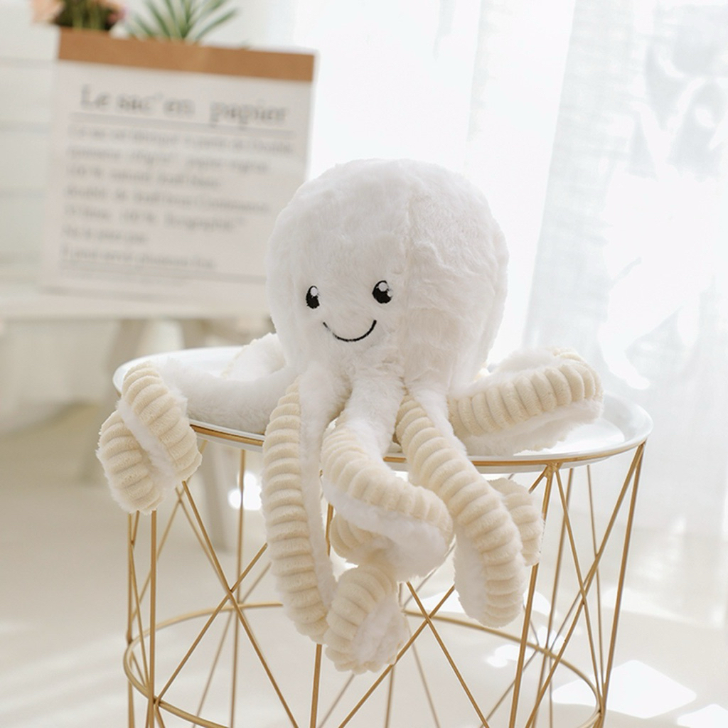 Gấu Thú Bông Động Vật Biển Bạch Tuộc Màu Pastel Hồng Octopus Quà Tặng Độc Đáo Lông Xù Siêu Mềm Mịn Siêu Dễ Thương