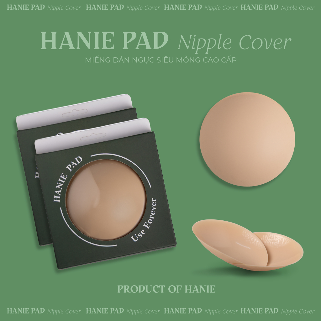 [COMBO 3-5] Miếng dán ngực HANIEPAD Silicon nhiệt tự thân không keo siêu mỏng siêu dính tàng hình