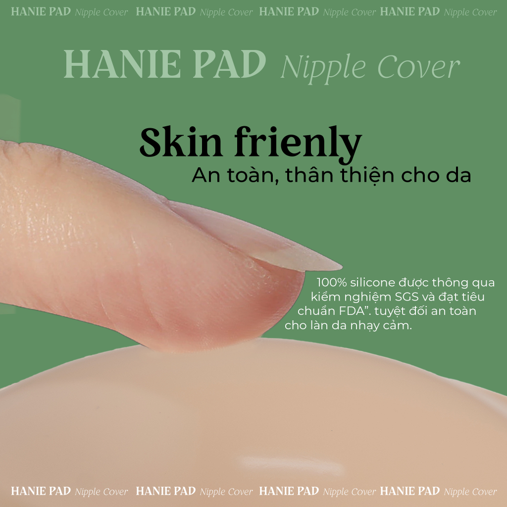 [COMBO 3-5] Miếng dán ngực HANIEPAD Silicon nhiệt tự thân không keo siêu mỏng siêu dính tàng hình