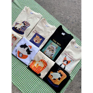 Áo thun BABYTEE in hình BST MÈO VUI NHỘN chất cotton premium 250gsm