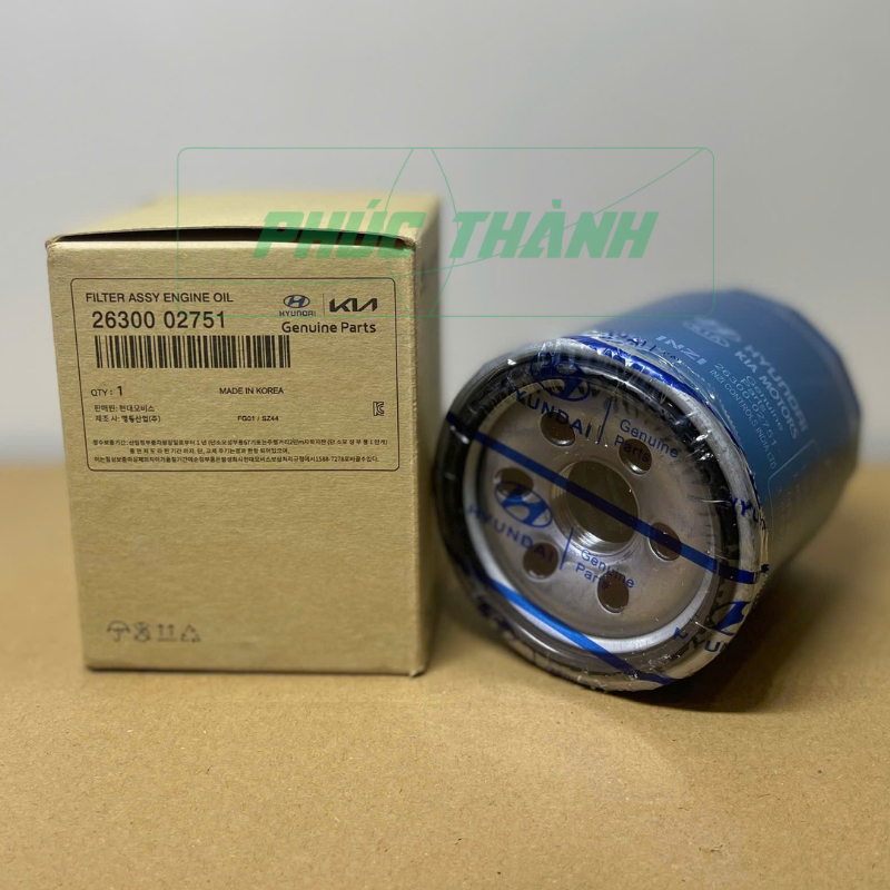 Lọc Dầu Động Cơ, Lọc Nhớt Xe HYUNDAI I10, Accent, Getz; KIA Morning, Soluto (Mã: 2630002751)