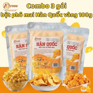 Combo 3 gói Bột phô mai Hàn Quốc Vàng 100g ADFOOD – dùng rắc lên các món chiên, gà ráng, khoai tây và xúc xích